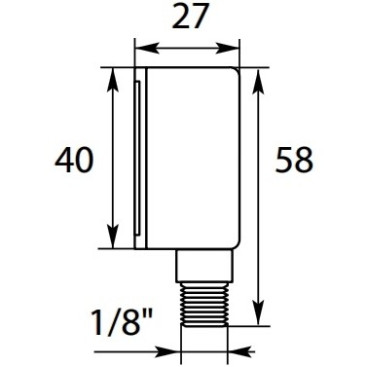 Манометр 16 Bar. 1/8 внеш. R+M 54710