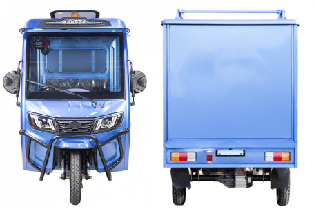 Трицикл электрический Rutrike КАРГО Кабина Дуал обогрев 1500 (черный)