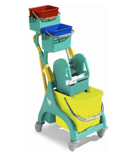 Тележка TTs Nick plus 20 (2х4л, 15л, отжим TEC, желтый)