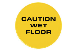 Табличка TTS (23см, мокрый пол, круглая, желтый)