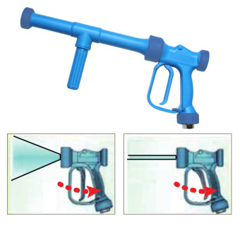 Пистолет пищевой с удлинителем PA RB65 (1/2&quot;г-рег.форс, 24бар, 60л/мин, синий)