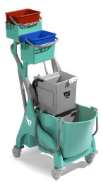 Тележка TTS Nick Plus 23 (28л, 2х4л, отжим O-Key, зеленый)