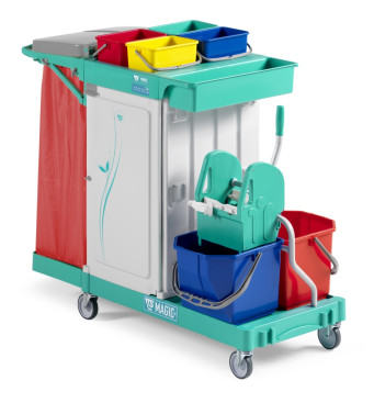 Тележка TTS Magic Line 360S (закрытая, 2х15л, 4х4л, отжим TEC, держ. мешка 120л)