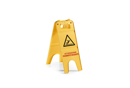 Указатель TTS &quot;Осторожно мокрый пол&quot; (полипроп, 2хсторонний, итал и англ)