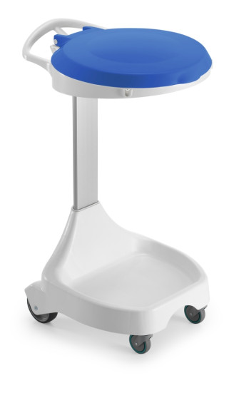 Держатель мешка TTS Smile E-10 (колеса, крышка синяя, серый)