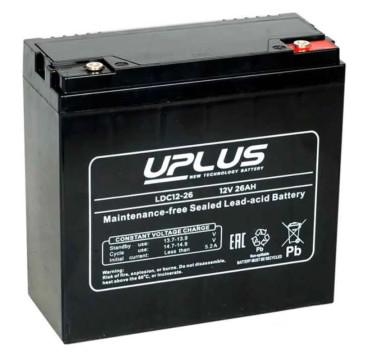 Тяговый аккумулятор LEOCH LDC12-26 (12В, 26Ач, AGM)