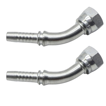 Фитинг высокого давления BSP (DN10, 1/4г, 45гр, оцинк) Robin