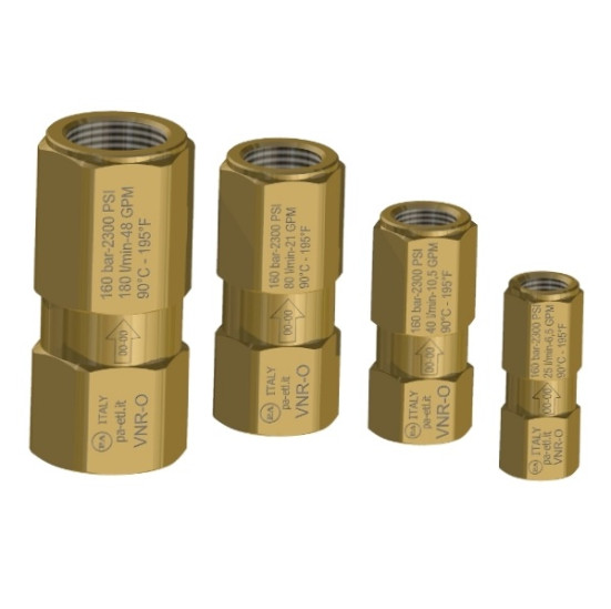 Обратный клапан PA VNR-O (3/8&quot;г-3/8&quot;г, 150бар, 40л/мин, лат)