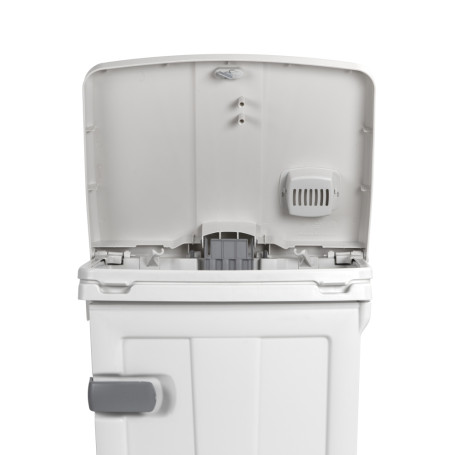 Контейнер TTS OpenUp90 (90л, педаль, дверь, белый/красный)