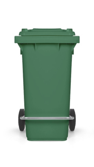 Контейнер TTS (120 л, колеса, педаль, крышка, зеленый)