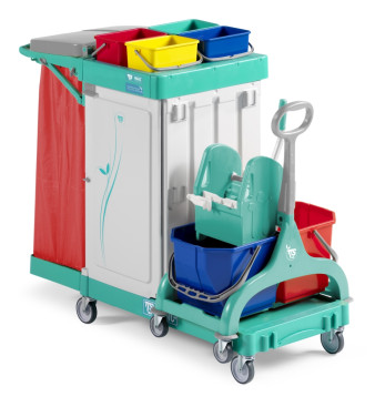 Тележка TTS Magic Line 370S (тележ. Nick закр, 4х4л, отжим TEC, держ. мешка 120л)