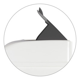 Ведро TTS ELLE XXL (23л, педаль, ободок для мешка, белый)