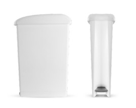 Контейнер TTS DERBY (23л, педаль, белый)