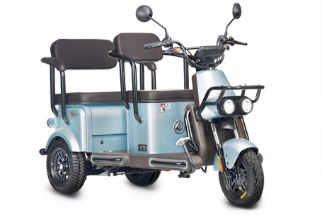 Трицикл электрический Wanshida U1-X (60V, 800W, молочно-белый) (0000307-3095)