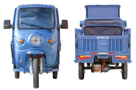 Трицикл электрический Rutrike Гермес Pro 1500 (темно-синий матовый)