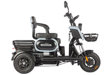 Трицикл электрический Wanshida UN MOTO 60V 650Вт (черно-синий)