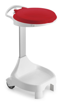 Держатель мешка TTS Smile E-60 (120л, ножки, колеса, красная крышка)